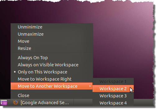 Moving a program to another workspace