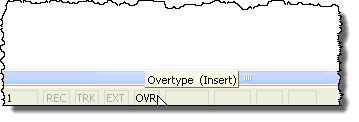 Turning on Overtype mode manually in Word 2003