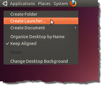 Creating a new desktop launcher in Ubuntu