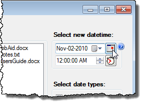 Selecting the current date