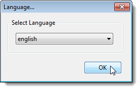 Selecting a language