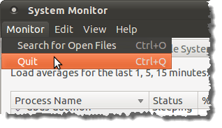 Closing the System Monitor