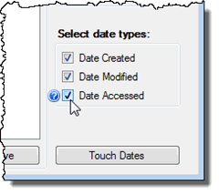 Selecting the type of dates you want to change