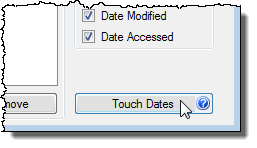 Clicking the Touch Dates button