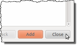 Closing the Add to Panel dialog box