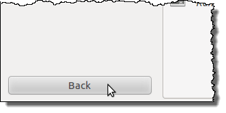Clicking the Back button on the CompizConfig Settings Manager dialog box