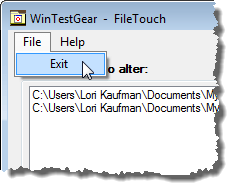 Closing FileTouch