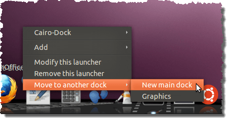 Moving a program to another dock
