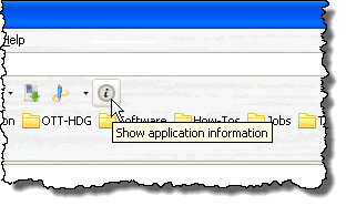 InfoLister button on the toolbar
