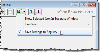 Turning off the Save Settings by Registry option