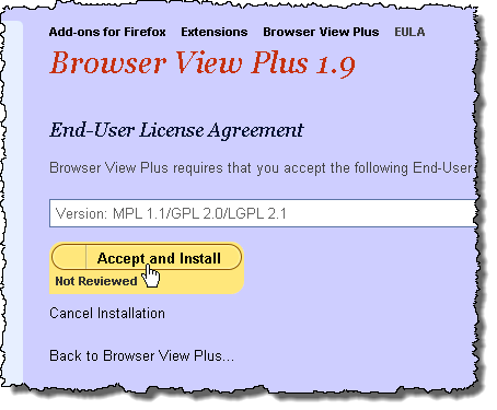 Browser View Plus License Agreement