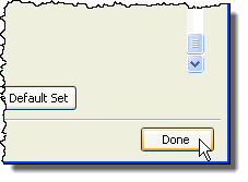 Closing the Customize Toolbar dialog box
