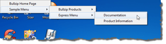The Express Menu sample menu