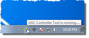 UAC Controller Tool outside of system tray