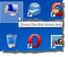 Desktop icon with no text