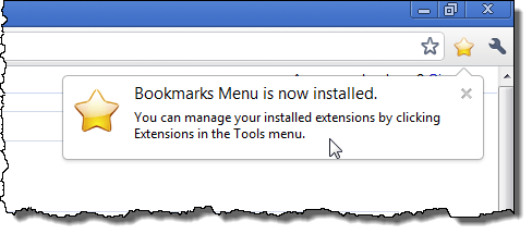 Bookmarks Menu is now installed