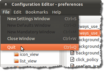 Closing the Configuration Editor