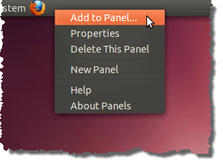 Selecting Add to Panel