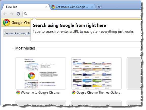 First run of the new Google Chrome profile