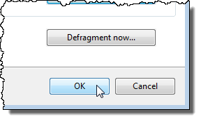 Closing the Disk Defragmenter in Windows Vista