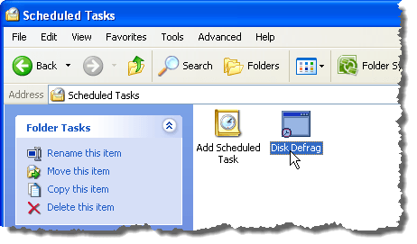 Disk Defrag task icon