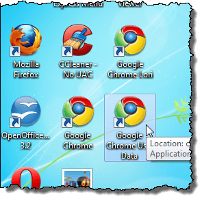 Chrome profile shortcut on desktop