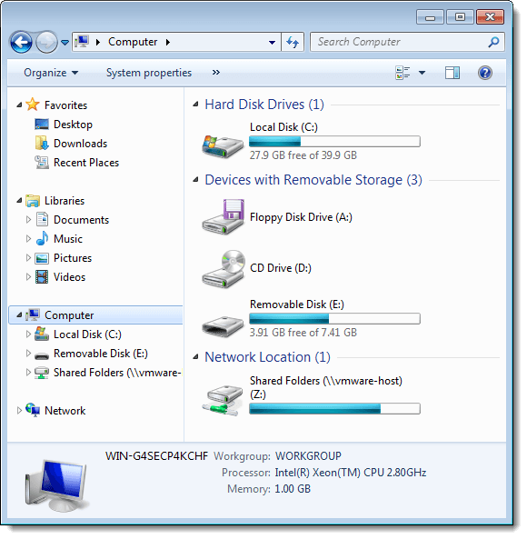 Drives showing in My Computer