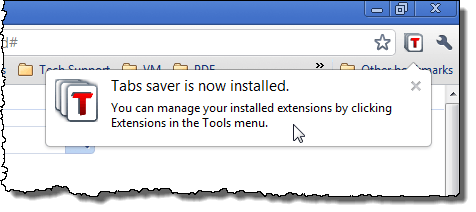 Tabs Saver now installed