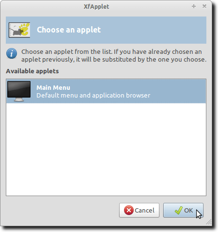 Choose a GNOME Applet