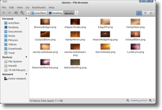 Put all your slideshow images in the same folder
