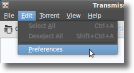 Go to the Preferences to set up the web interface