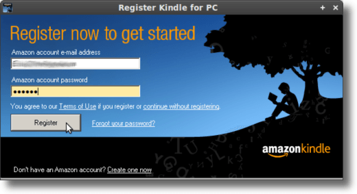 Register Kindle for PC