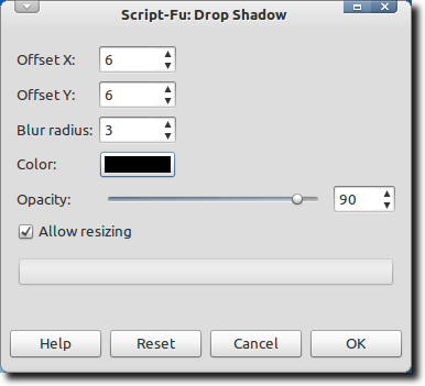 Drop Shadow Preferences