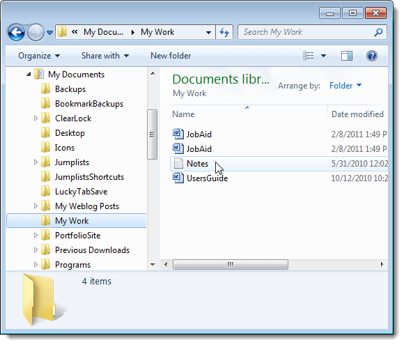 Filenames with no file extensions showing
