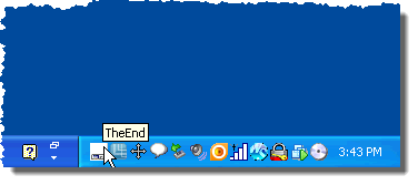 TheEnd icon in the system tray