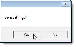 Saving setting initially