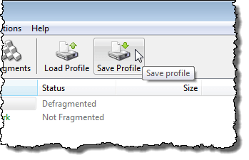 Clicking Save Profile