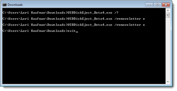 Closing the command prompt window