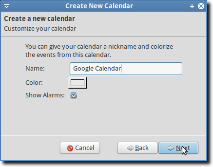 Give Your New Calendar a Name