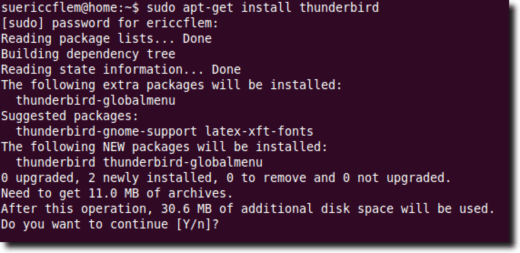 Thunderbird Install Options