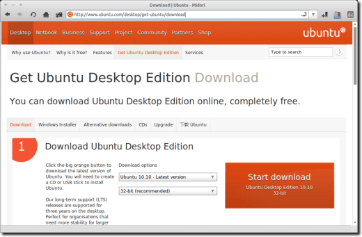 Ubuntu Download Page