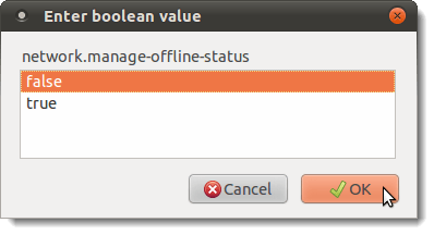 Enter boolean value dialog box in Ubuntu