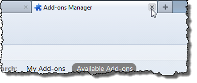 Closing Add-ons Manager