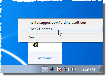 Start Menu XP icon in system tray