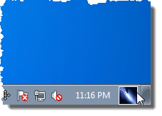 Taskbar UserTile showing a custom picture