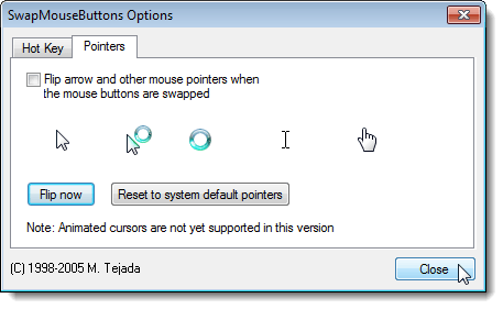 Turning off the flip arrow option