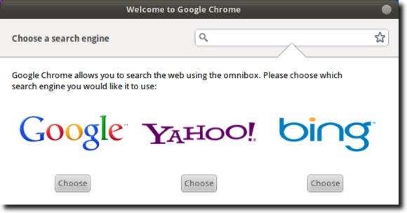 Chrome Welcome Screen