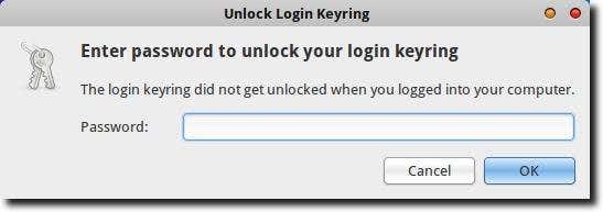 Need to Unlock Keyring