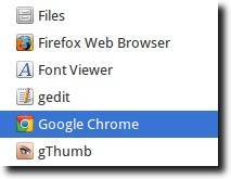 Google Chrome In List