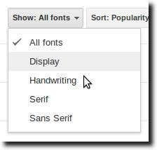 View Fonts By Type